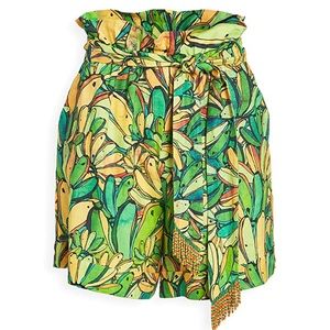 FARM Rio Green Banana Shorts - NWT